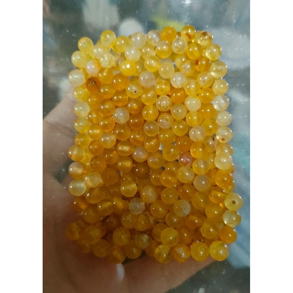 Rosario Yellow Agate 6mm