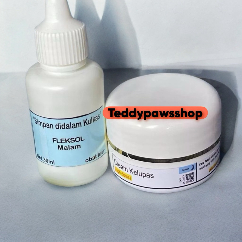 PAKET 2IN1 CREAM KELUPAS + FLEKSOL UNTUK FLEK TEBAL MELASMA AMPUH MENGHILANGKAN