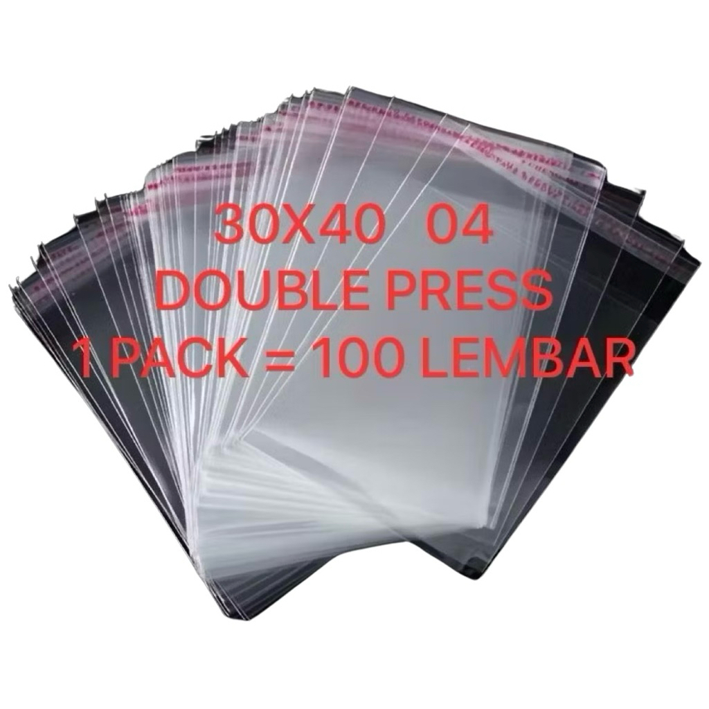 Plastik bening bungkus baju 30x40