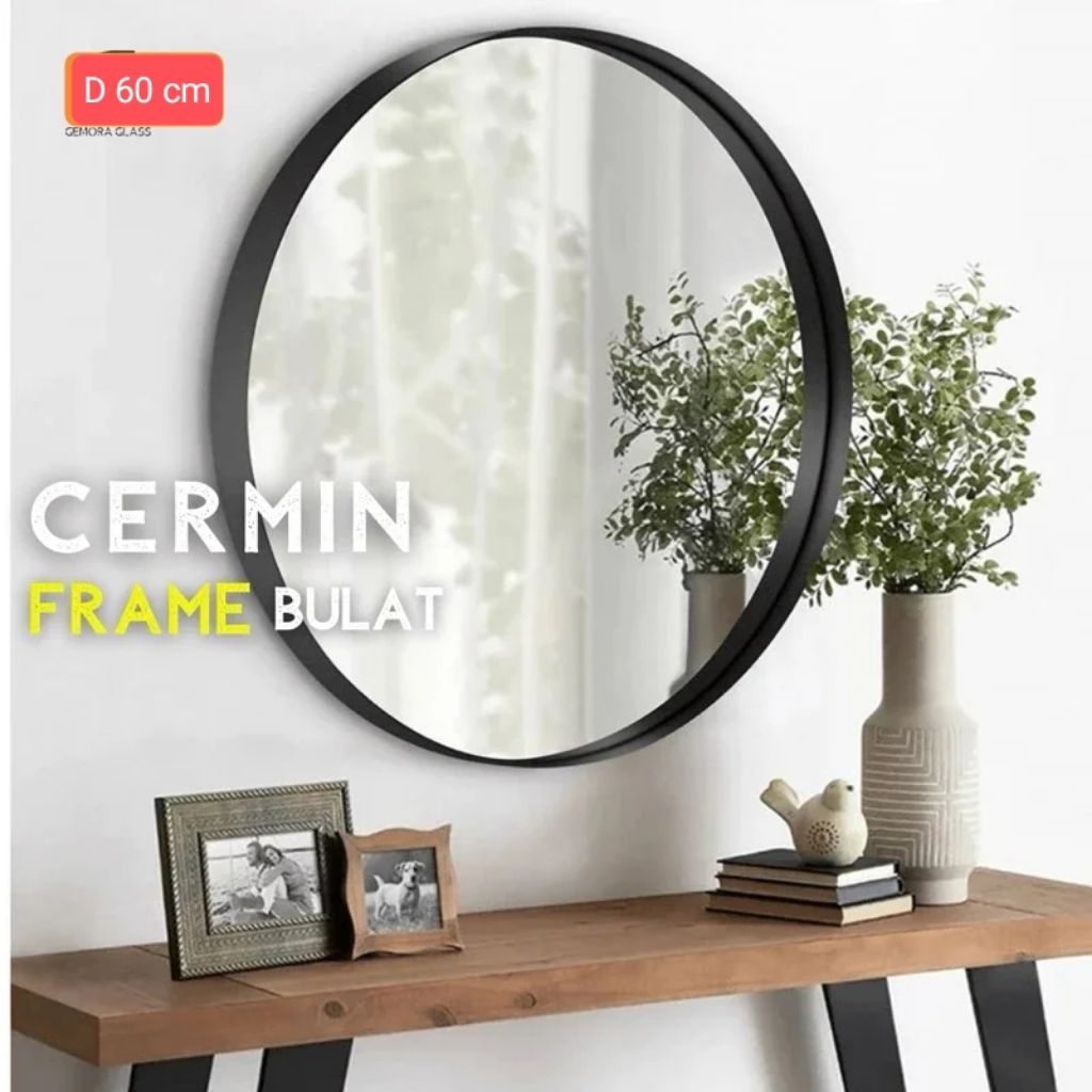 Cermin Bulat / Cermin dinding/ Cermin Aesthetic D60 cm