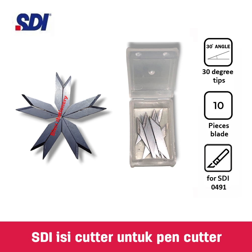 SDI isi cutter pen type isi ulang carving knife cutter blade pen knife refill isi kater isi silet (1