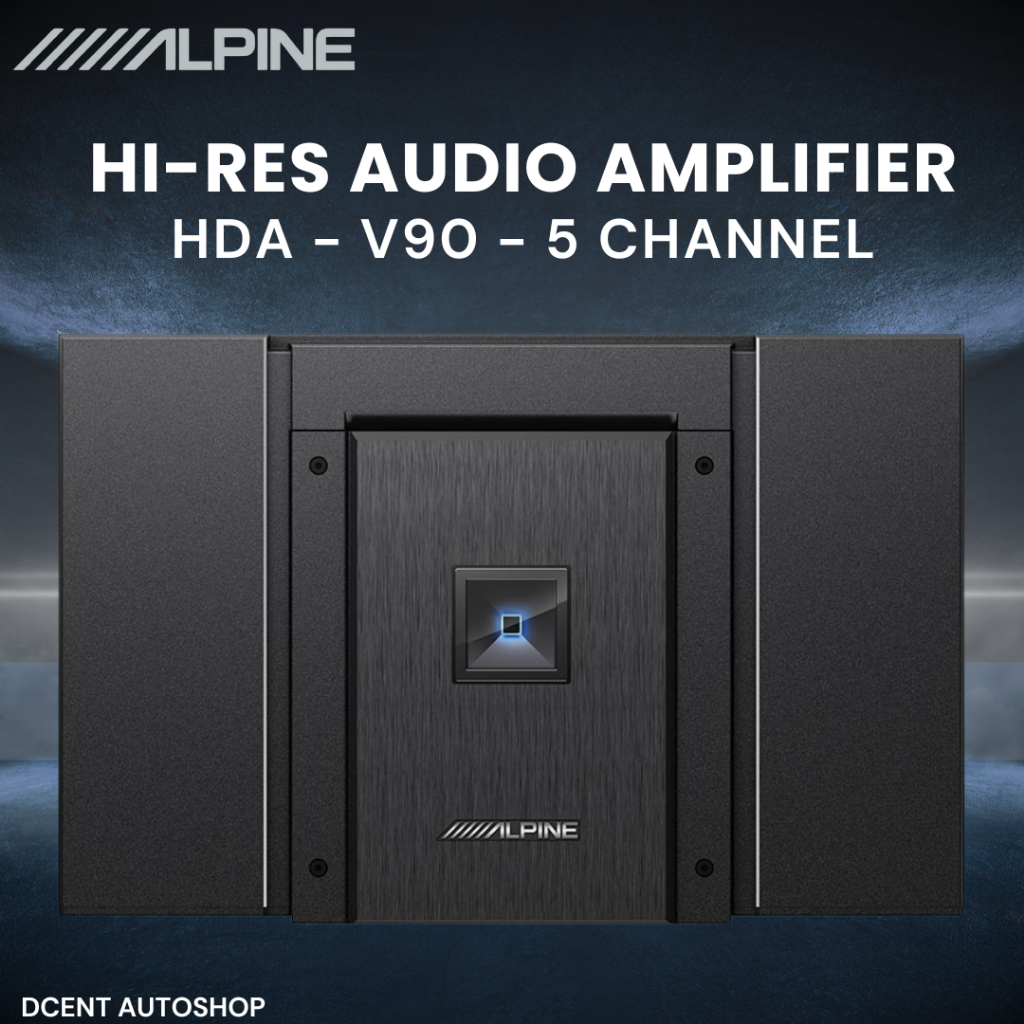 Power Amplifier Mobil - Alpine HDA-V90 - 5 Channel - Hi-Res Audio Amplifier Mobil - Plug N Play - 10