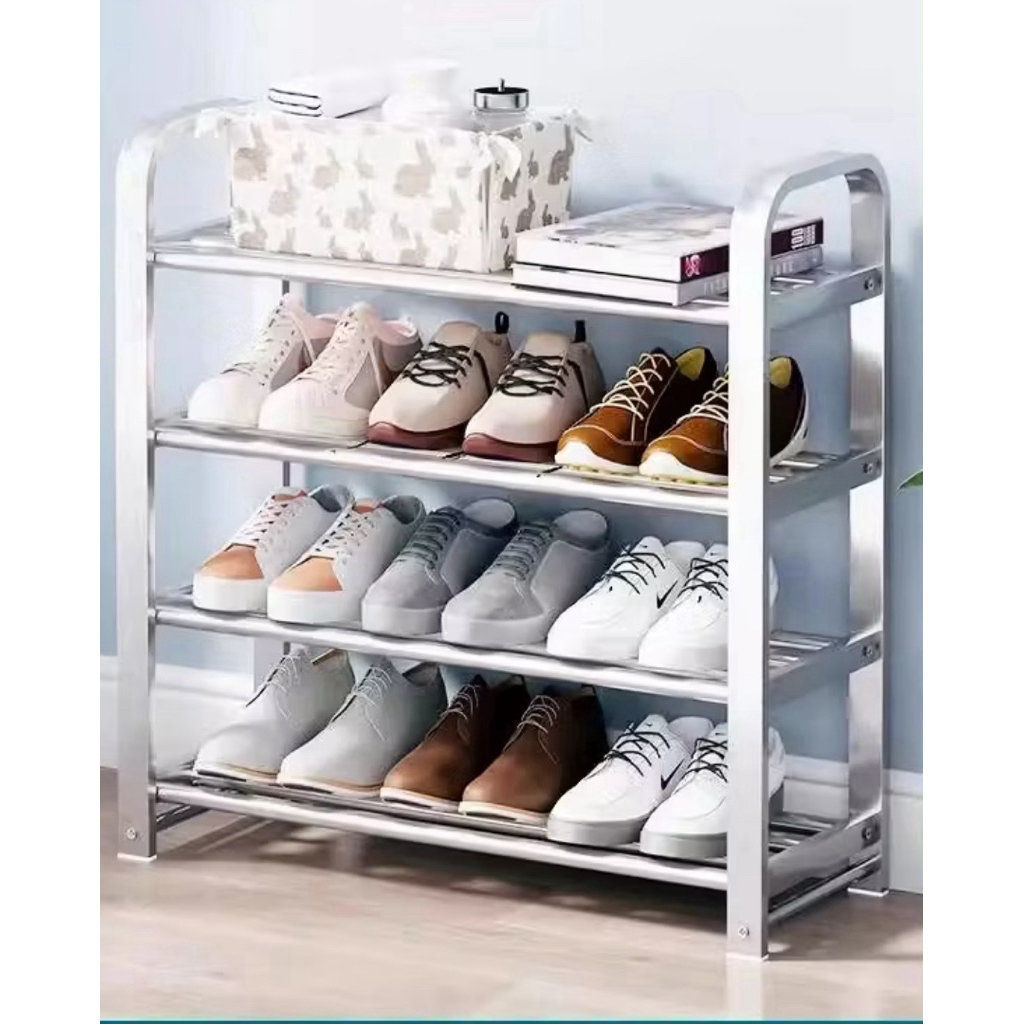 RAK SEPATU STAINLESS STEEL 4 SUSUN