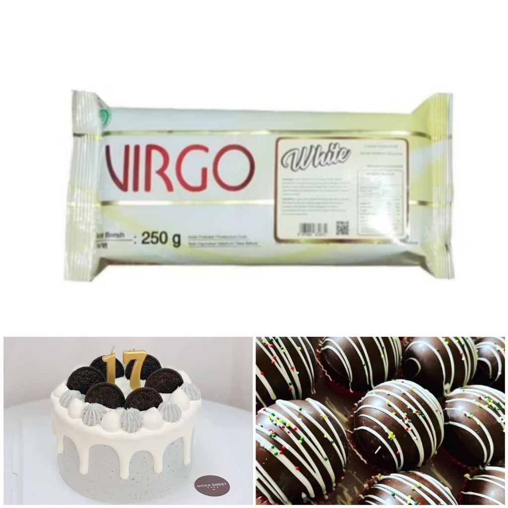 250gr Virgo White chocolate compound coklat batang virgo cokelat putih