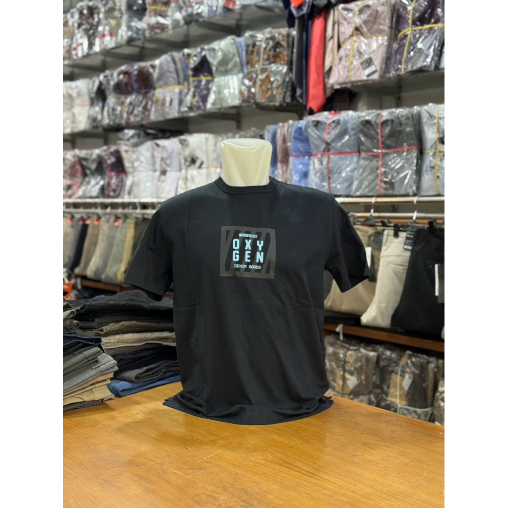 KAOS OBLONG OXYGEN DENIM ORIGINAL / PAKAIAN PRIA DEWASA