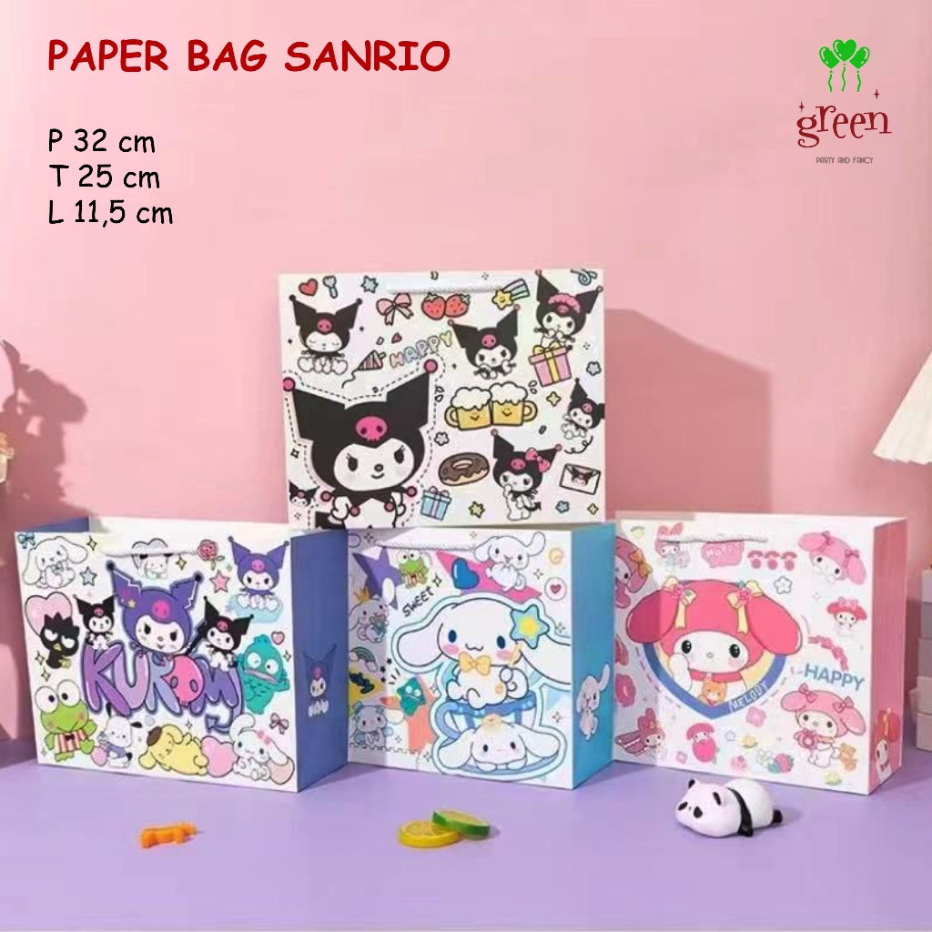 Paper bag sanrio paper bag anak Goodie bag ultah Tas kado