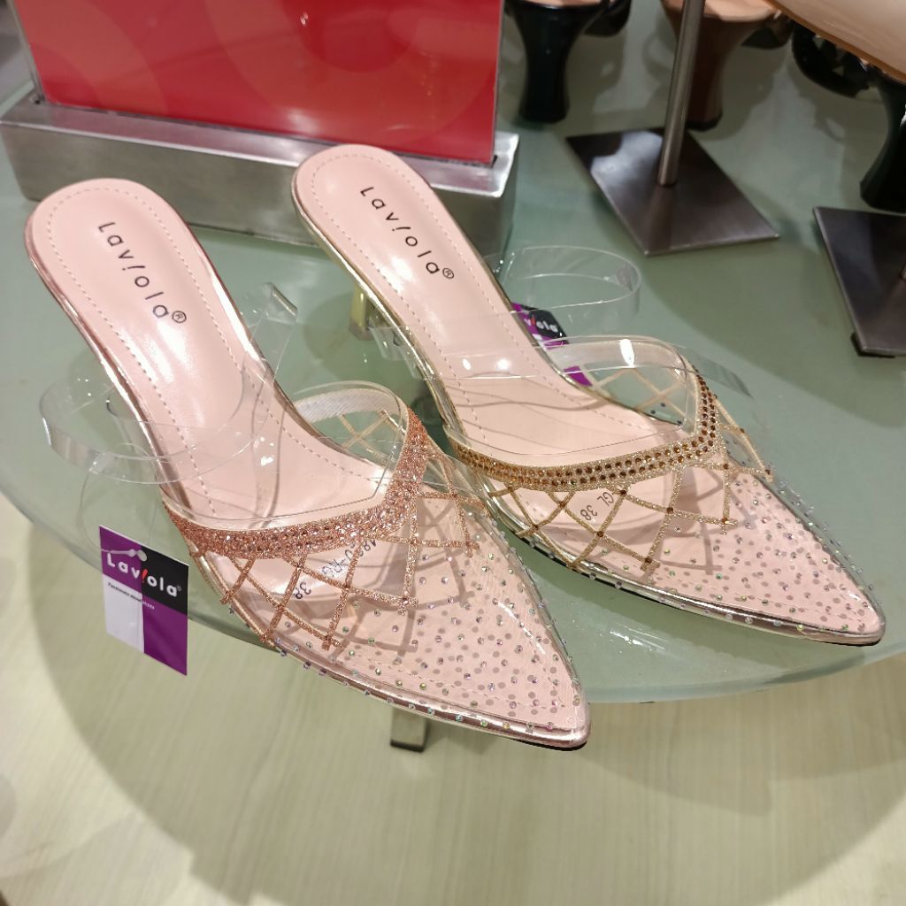 sepatu wanita pesta selop heels 5cm LAVIOLA original