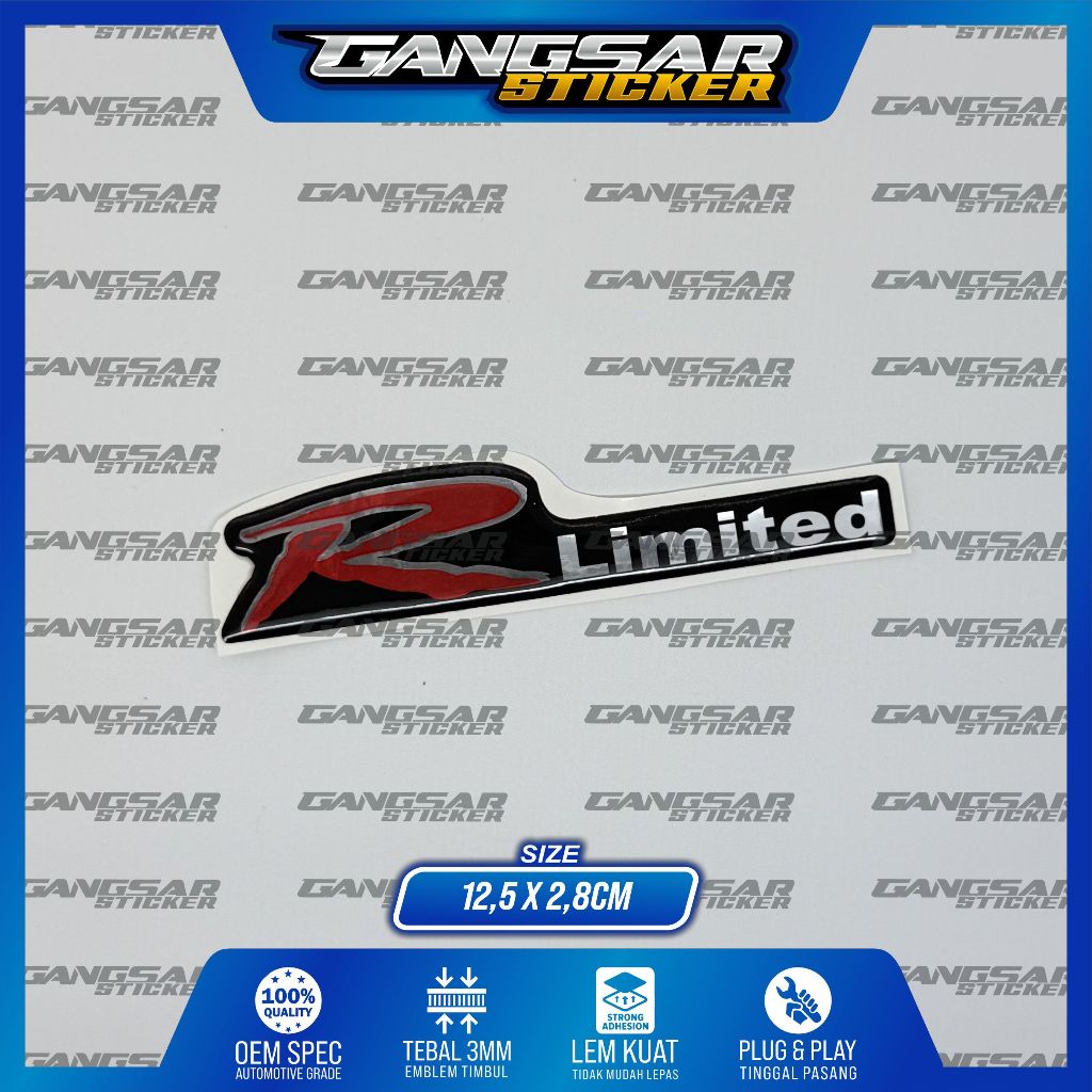 emblem timbul r limited mitsubishi kuda / emblem kuda r limited