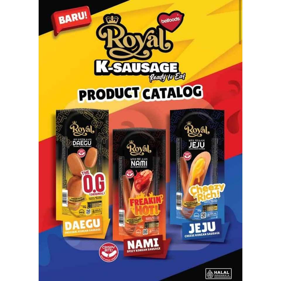Belfoods Single Royal 55Gr | Belfoods Sosis Royal Single Keju | Sosis Single Belfoods
