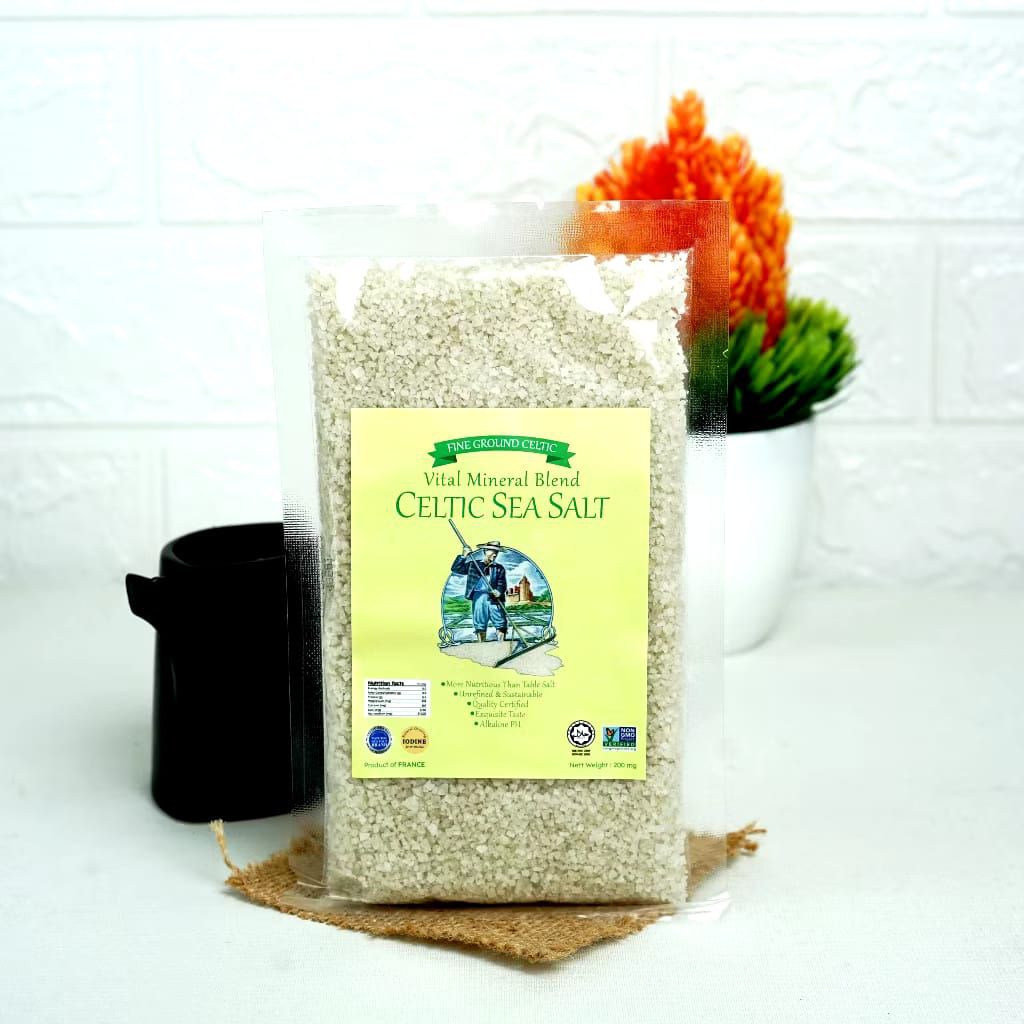 Celtic Sea Salt Fine and Coarse 200gr/Garam kasar dan halus 200gr