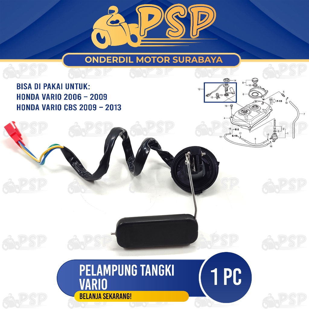 Pelampung Tangki Vario - Plampung Apung Tengki Tanki Bensin Bengsin Vario Karbu Vario Techno 110