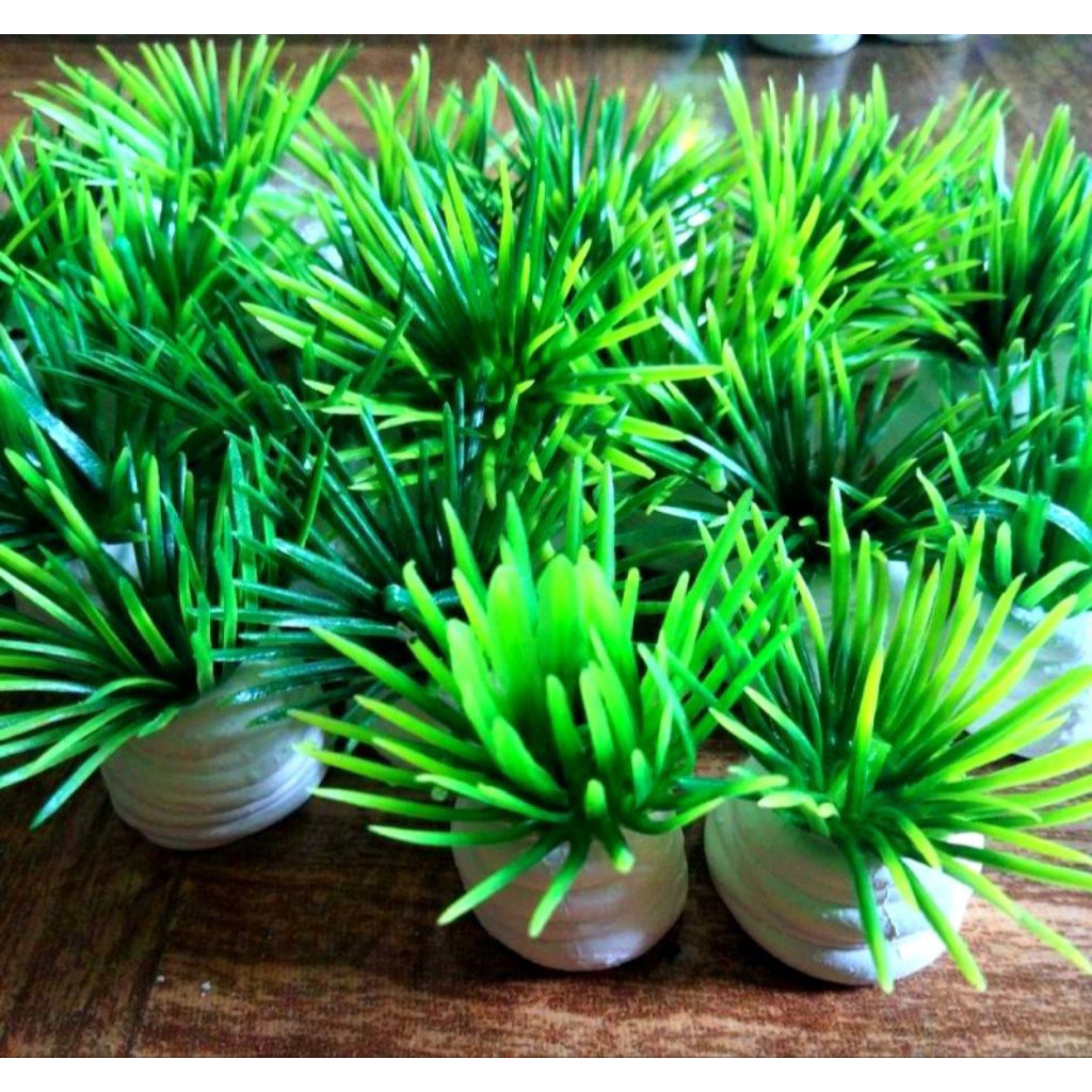 Rumput Plastik Aquarium Rumput Laut Mini Tanaman Plastik Aquarium