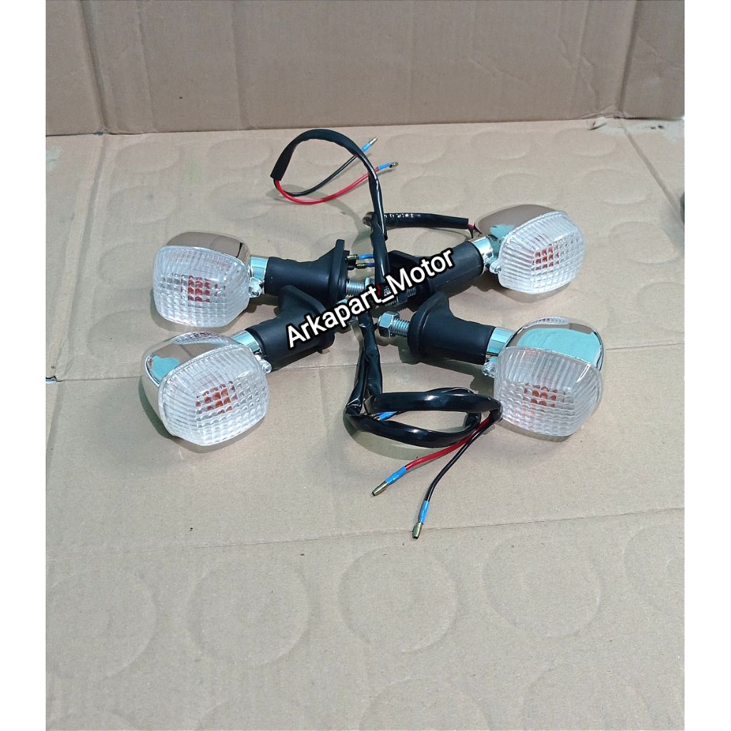 Lampu Sen Riting Ninja Crom Sen Riting Depan Belakang Ninja Crom Glowing Fullset Kualitas Terbaik