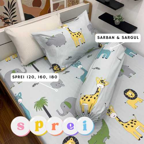 sprei 120x200 / sprei 160x200 / sprei 160x200 / SPREI AESTHETIC KARAKTER MOTIF ANAK COWOK CEWEK
