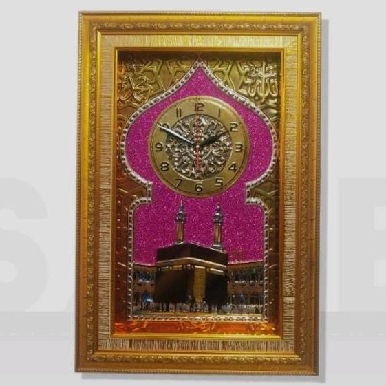 JAM DINDING KALIGRAFI KAKBAH / MEKAH MASJID TANAH SUCI