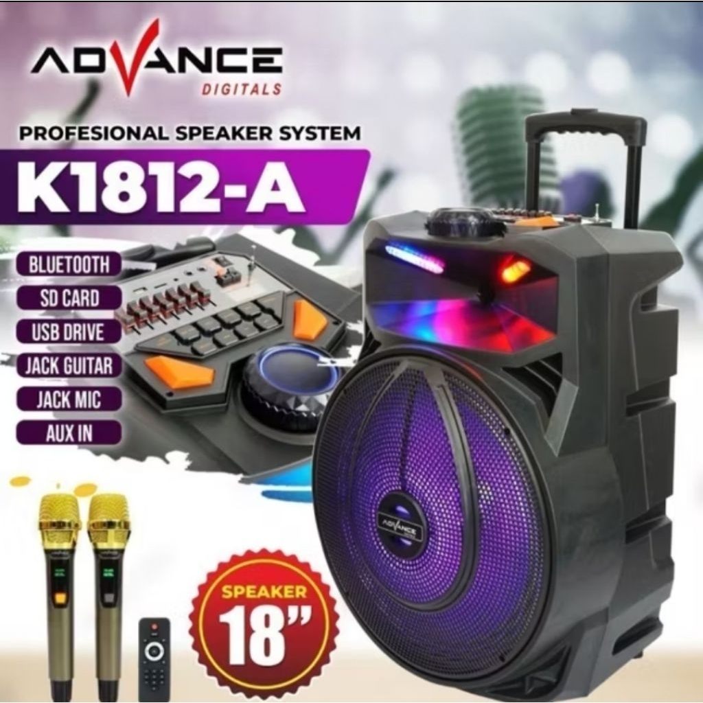 ADVANCE PROFESIONAL SPEAKER 18inch K-1812