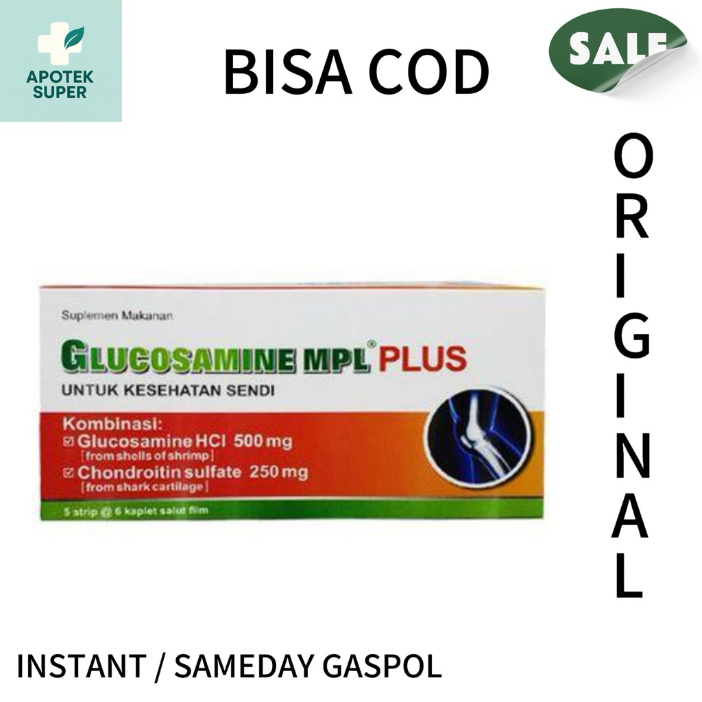 Glucosamine MPL Plus Box Isi 30 Tablet Vitamin Tulang