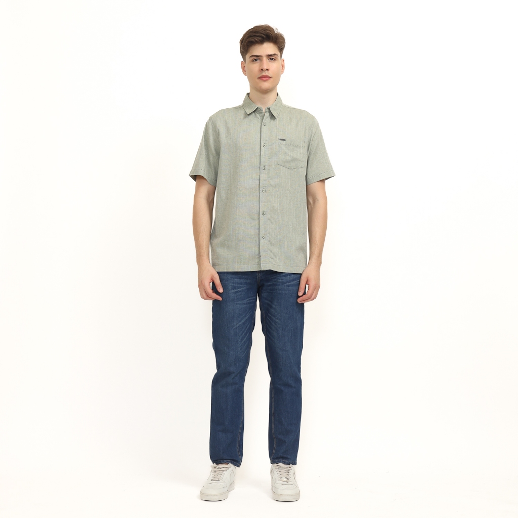 Spyderbilt kemeja lengan pendek Pria Aruma Men Shirt Planet Surf
