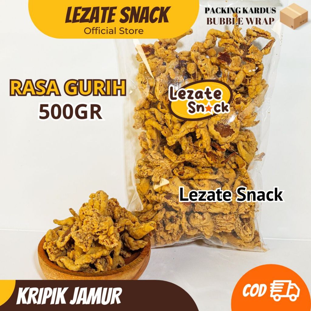 Kripik Jamur Tiram Crispy 500gr Kiloan Murah Enak Gurih / Keripik Jamur Crispy Kiloan Snack Grosir C