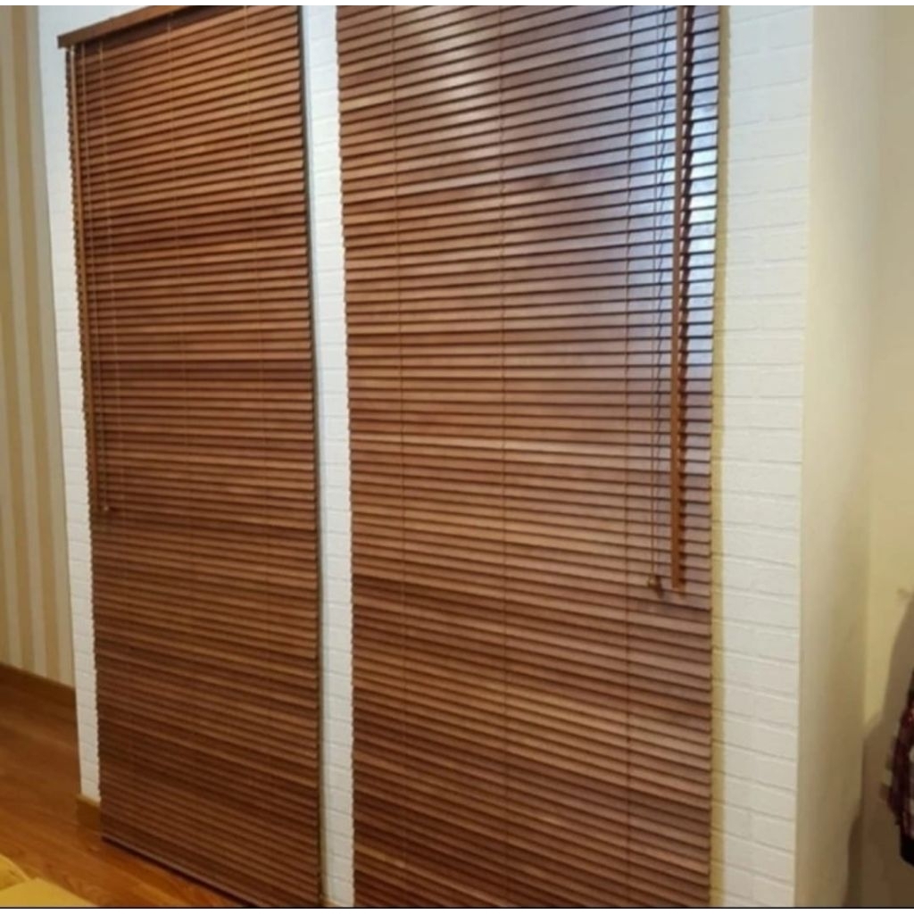 wooden blind tirai kayu krei kayu