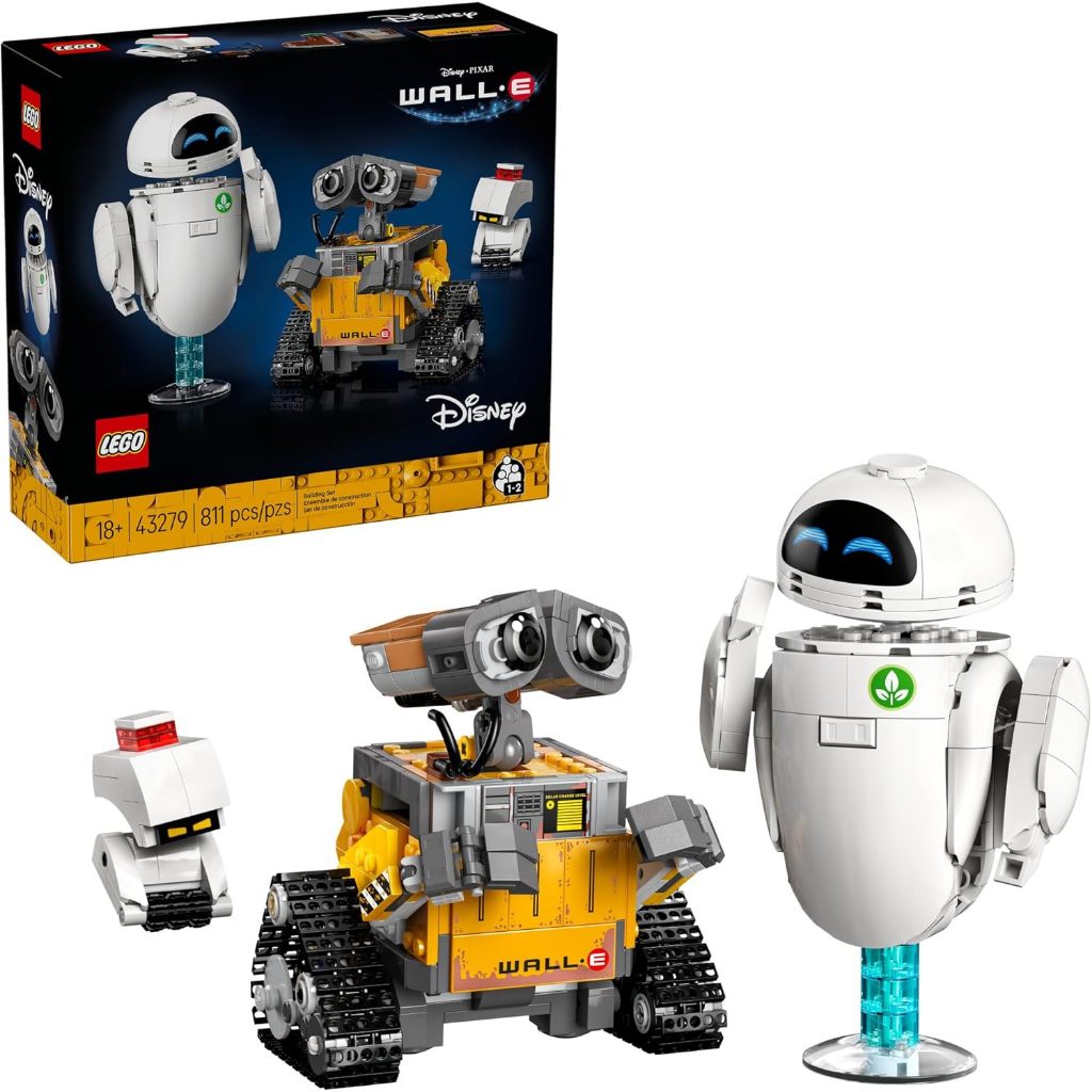 LEGO Disney & Pixar Wall-E & EVE Building Set for Adults, Ages 18+ - Home Office, Book Shelf, or Roo