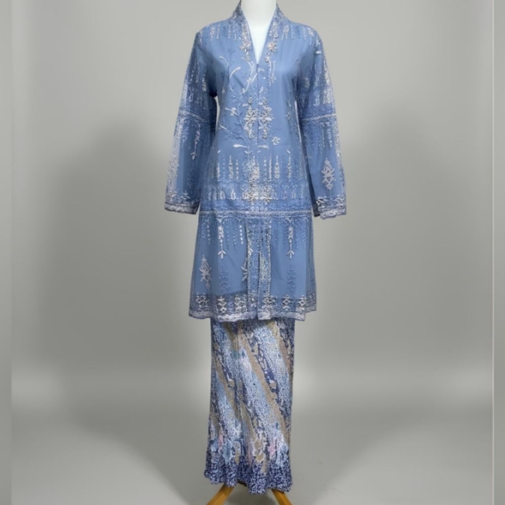 Kebaya Tunik Brukat Mewah Set Rok Elegan Cantik Wanita Formal Pesta Lebaran