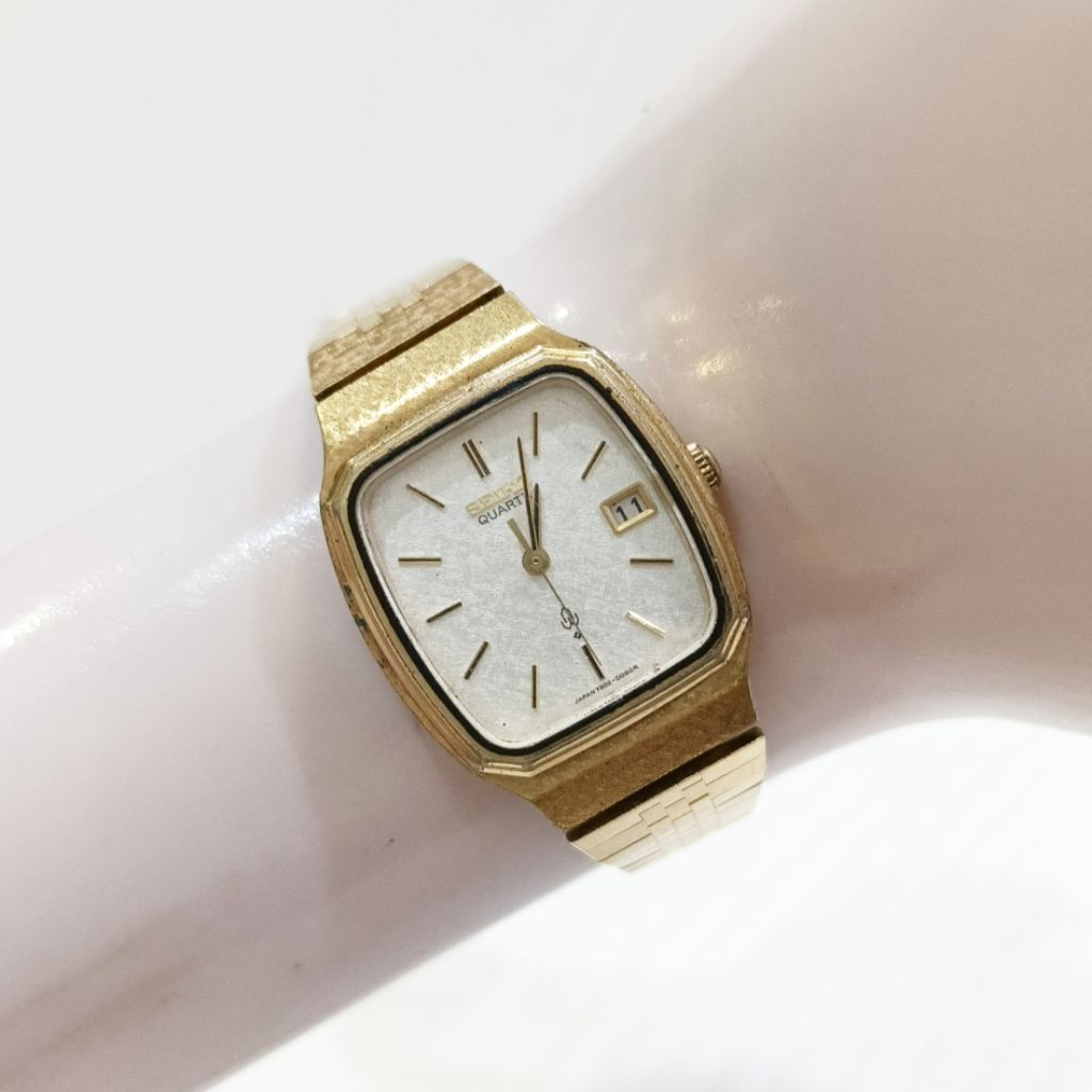 Jam Tangan Seiko Vintage Ladies SGP Solid Gold Plated 7902-5030 Quartz Watch Wanita Cewek Perempuan