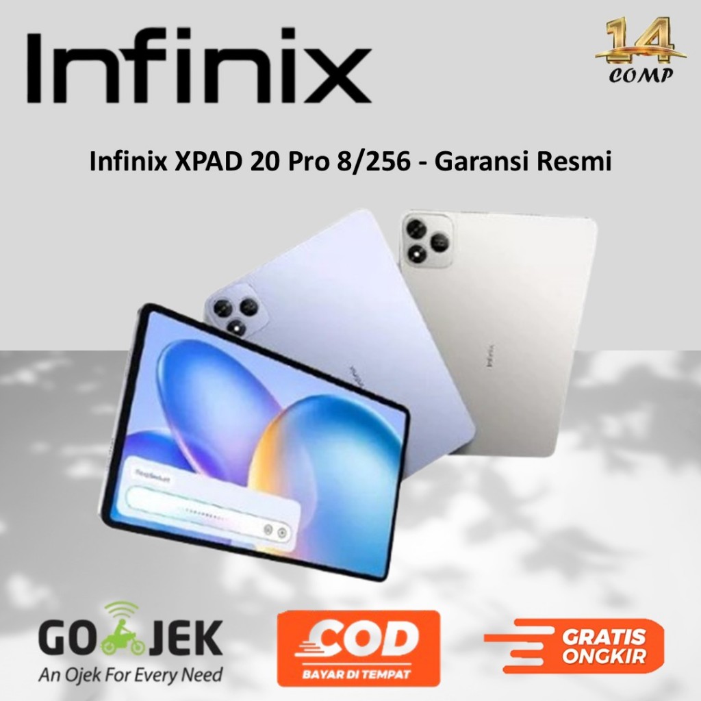 Infinix XPAD 20 Pro 8/256 GB Garansi Resmi - 12" 2K Display - Helio G100 Ultimate Chipset