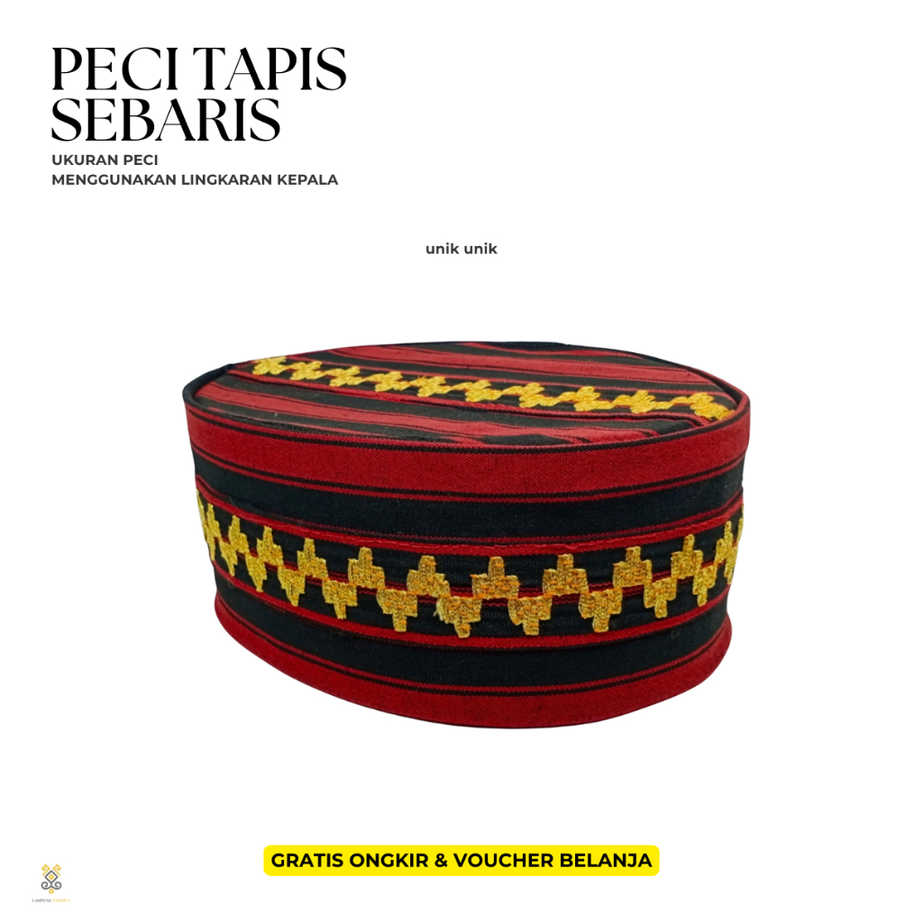 PECI TAPIS LAMPUNG MOTIF TENUN UNIK SEBARIS - PECI TAPIS LAMPUNG - PECI ADAT LAMPUNG - SONGKOK TAPIS
