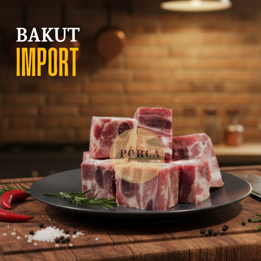 Iga Babi Potong Bakut Pork Ribs 1Kg Import