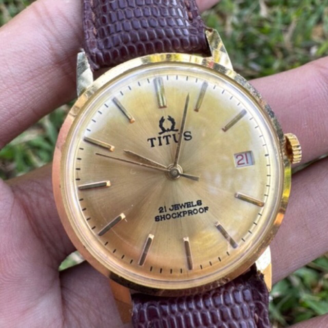 jam Tangan Vintage Titus Manual Winding New old Stock jadul kuno antik fashion pria wanita