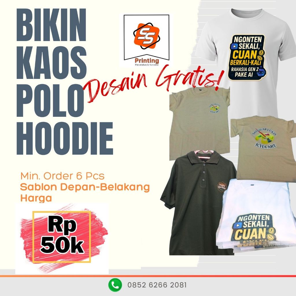 Kaos Custom Panitia Event, Organisasi,Family Gathering