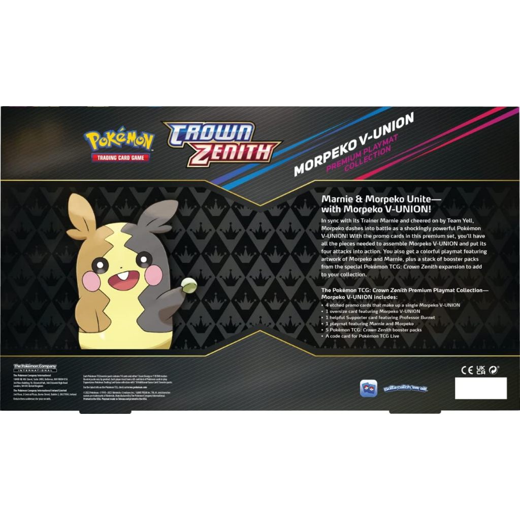 TERJAMIN ASLI KOLEKSI ALAS BERMAIN PREMIUM POKMON TCG: CROWN ZENITH KOTAK MORPEKO V-UNION KODE 1434