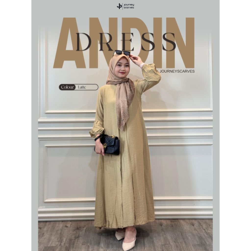 Gamis Andin Dress Journey Inner Outer / Gamis JOURNEY Terbaru / Gamis Muslimah
