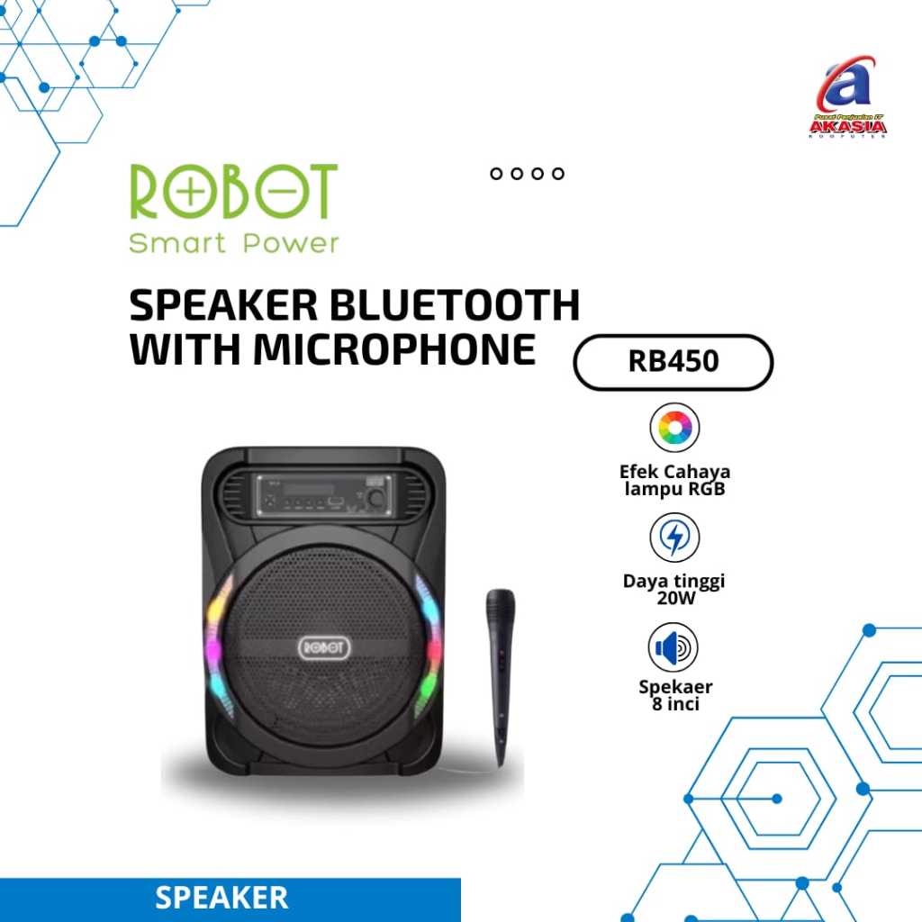 ROBOT Speaker Bluetooth With Microphone RB450