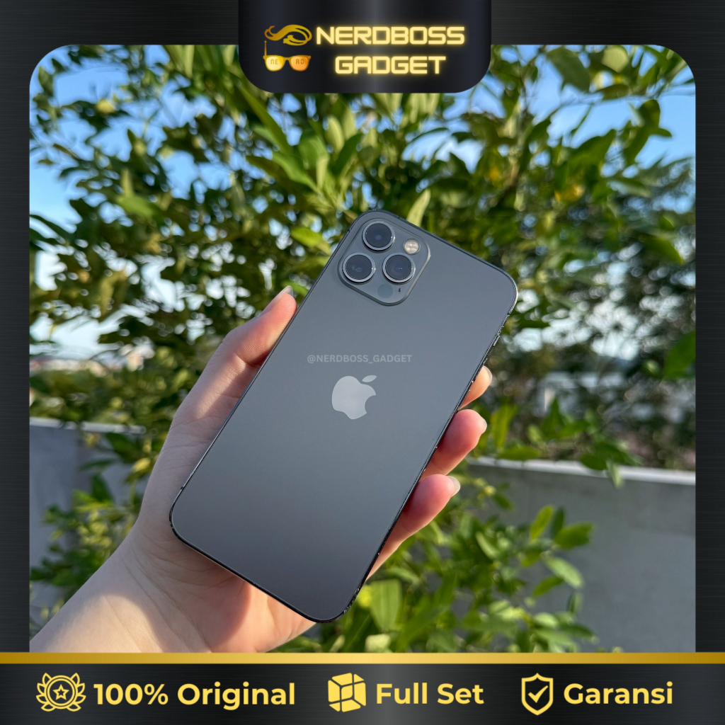 APPLE IPHONE 12 PRO GRAPHITE 128GB ORIGINAL MULUS MANTAP FULLSET