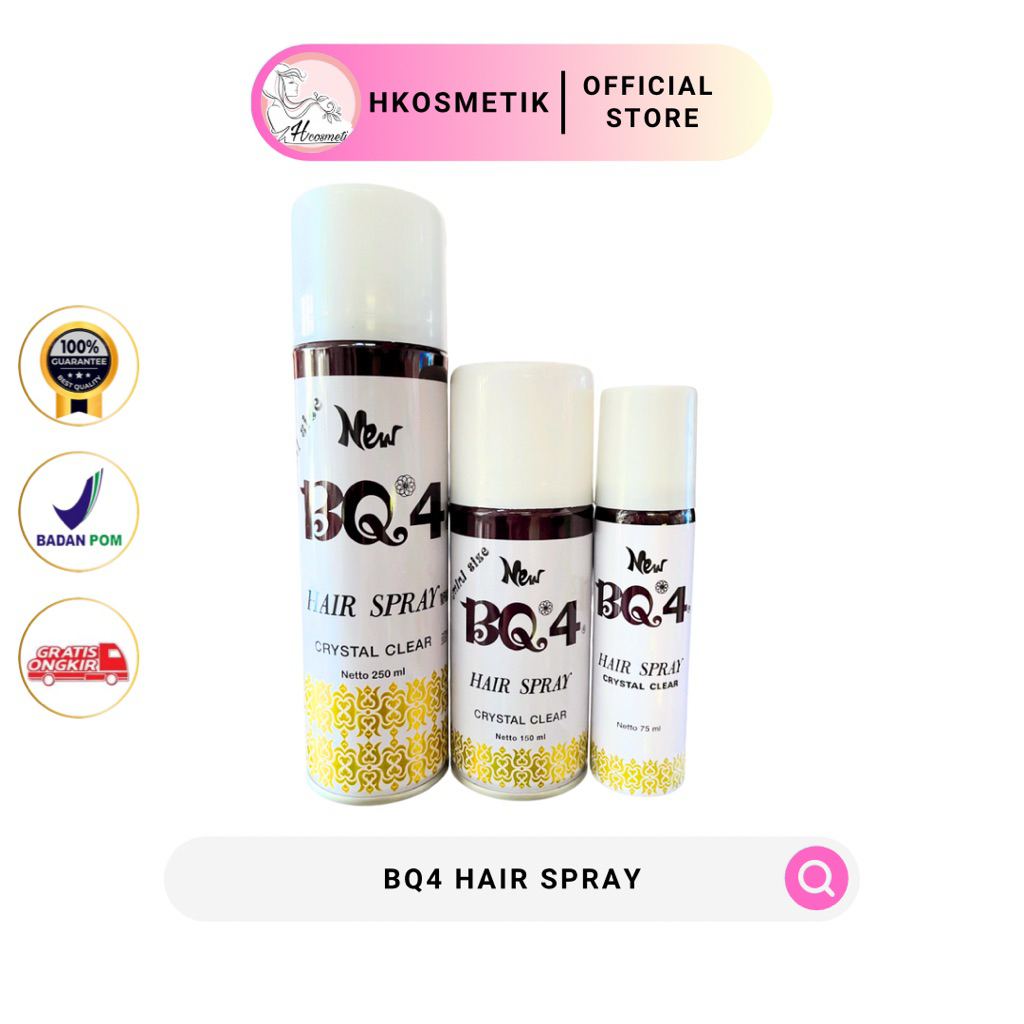 New BQ4 Hair Spray m Crystal Clear - Hair Spray Rambut Sanggul