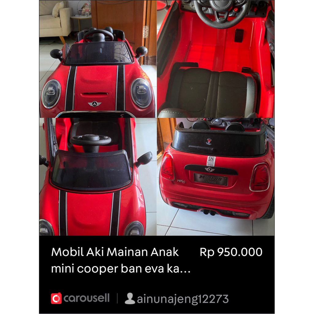 mobil aki minicooper ban eva karet
