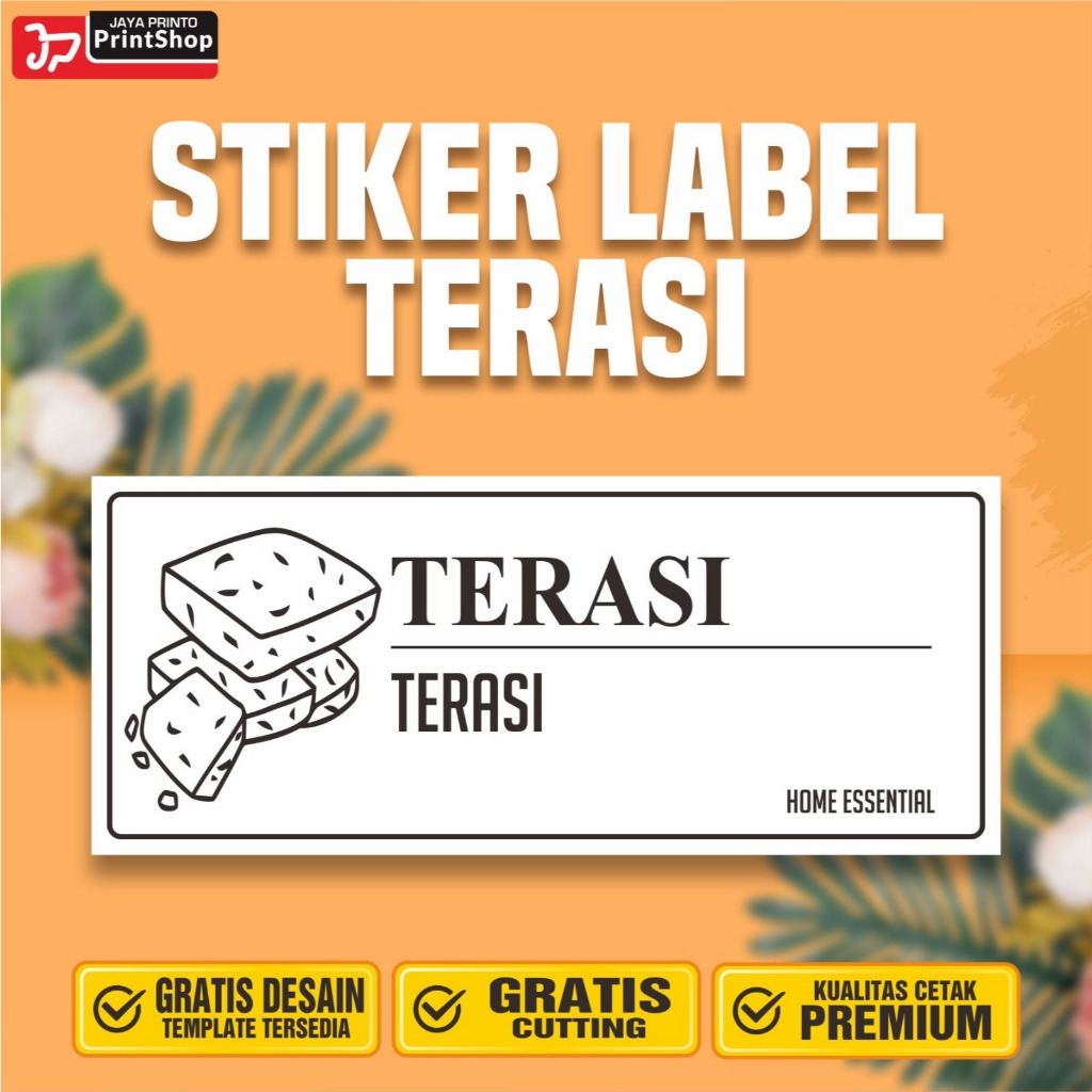 Stiker Label Bumbu Dapur Terasi Ready Tahan Air_STICKER