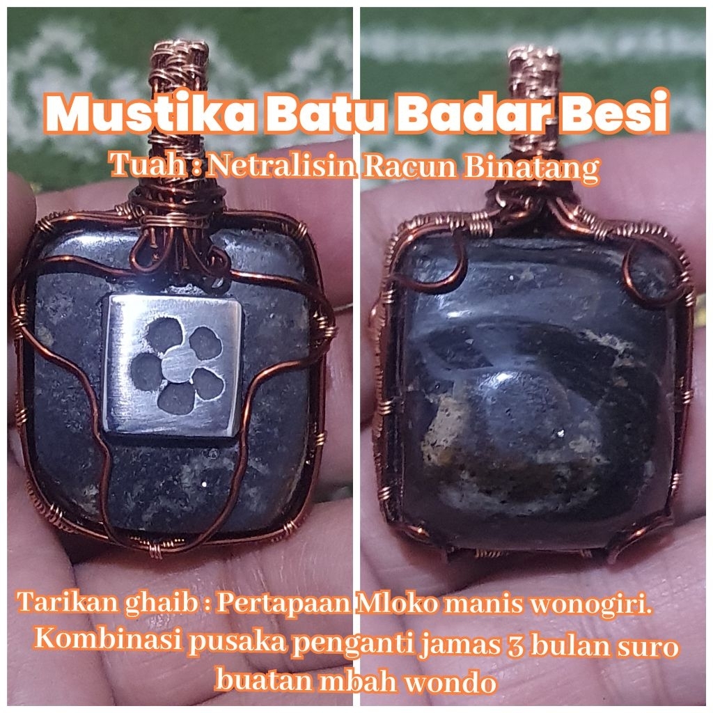 liontin mstk batu unik mix besi penganti