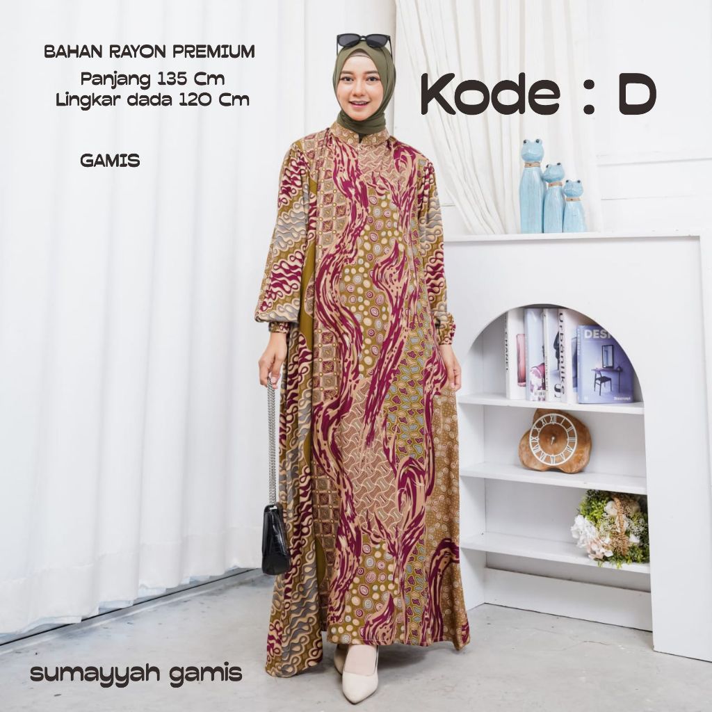 Gamis wanita rayon premium batik bahan tebal MUKENANISSA
