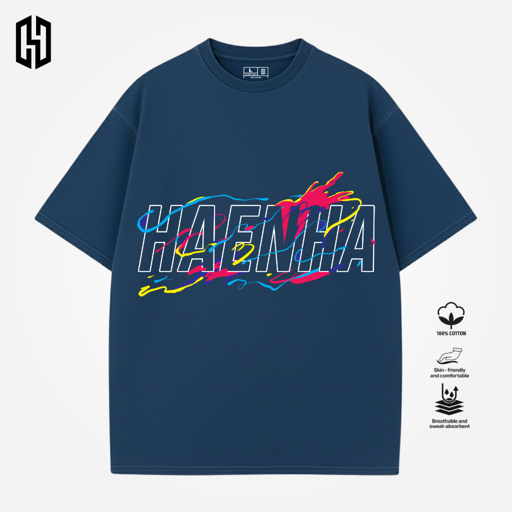 HAENHA Kaos Oversize Heavyweight Streetwear Cotton Combed 16S
