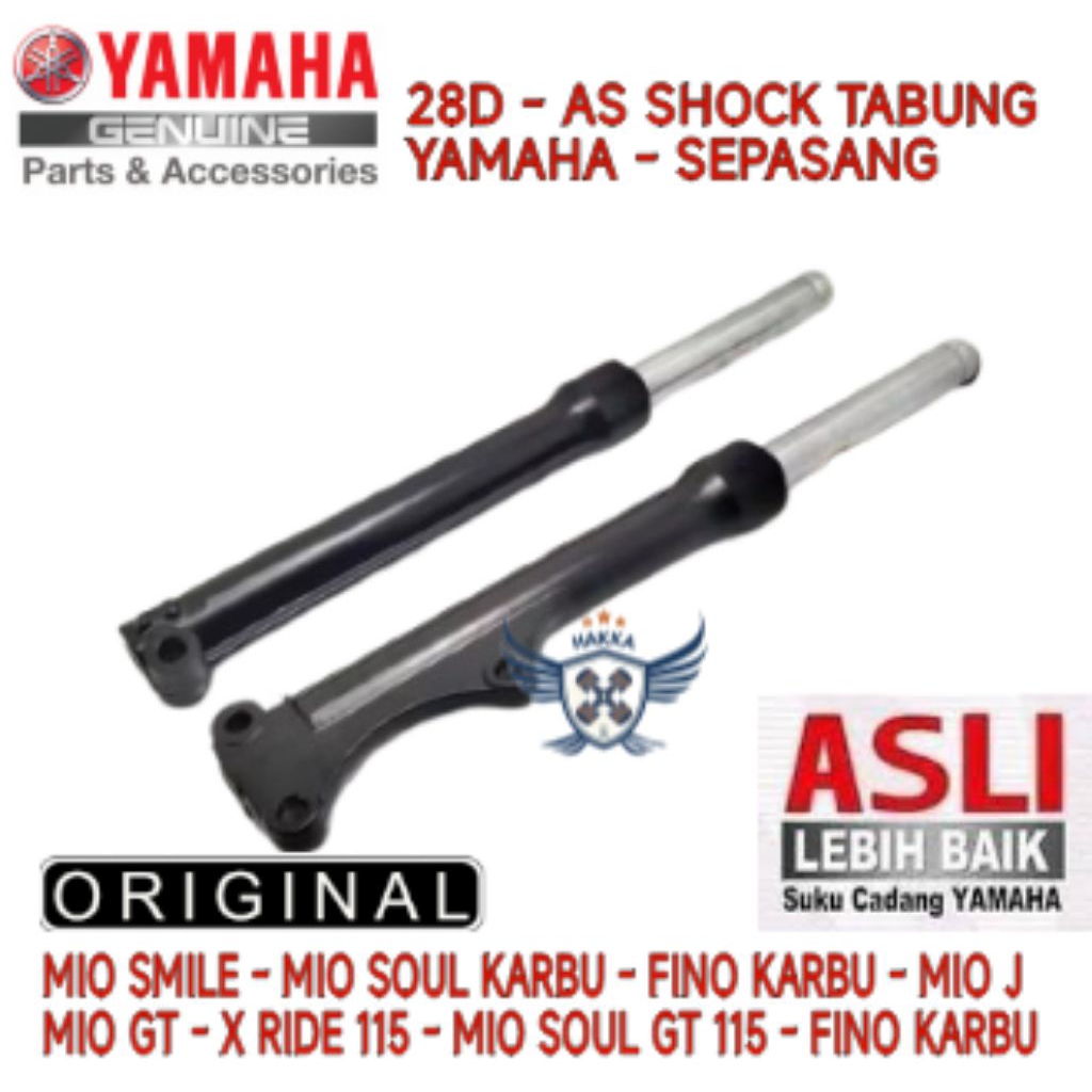 28D ORIGINAL AS SHOCK TABUNG SEPASANG YAMAHA MIO SMILE, AS SHOCK TABUNG MIO SOUL KARBU, AS SHOCK TAB