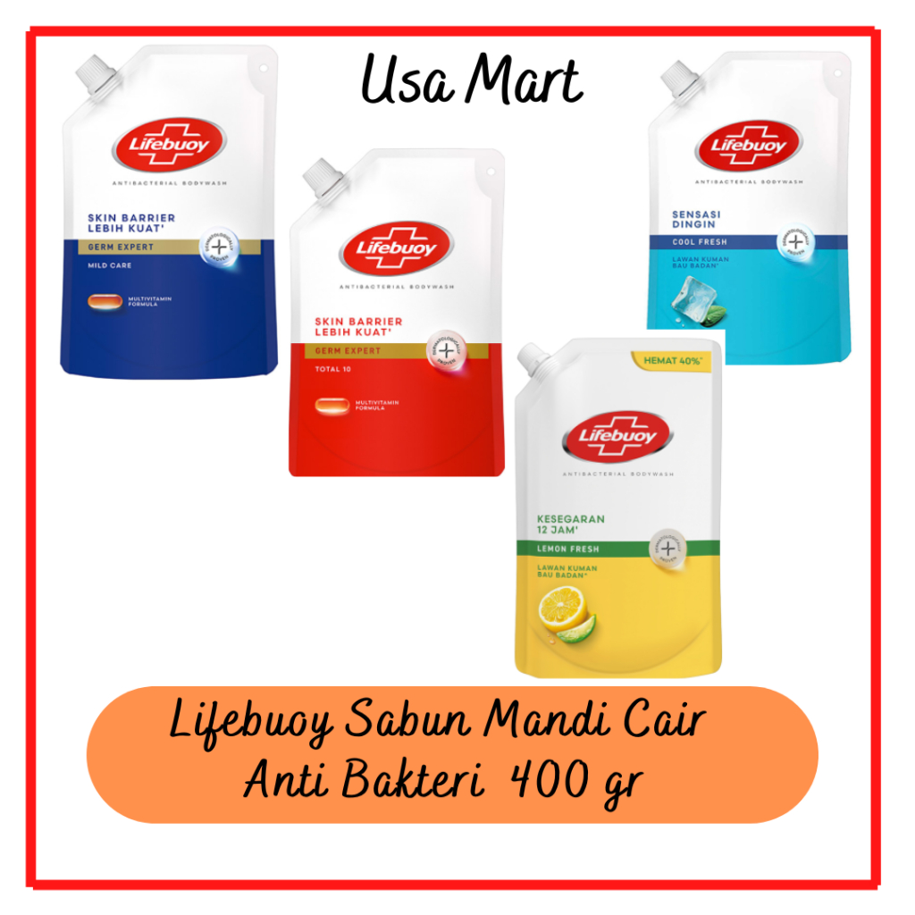 Sabun Mandi Sabun Cair Lifebuoy 400ml / Sabun Mandi Cair