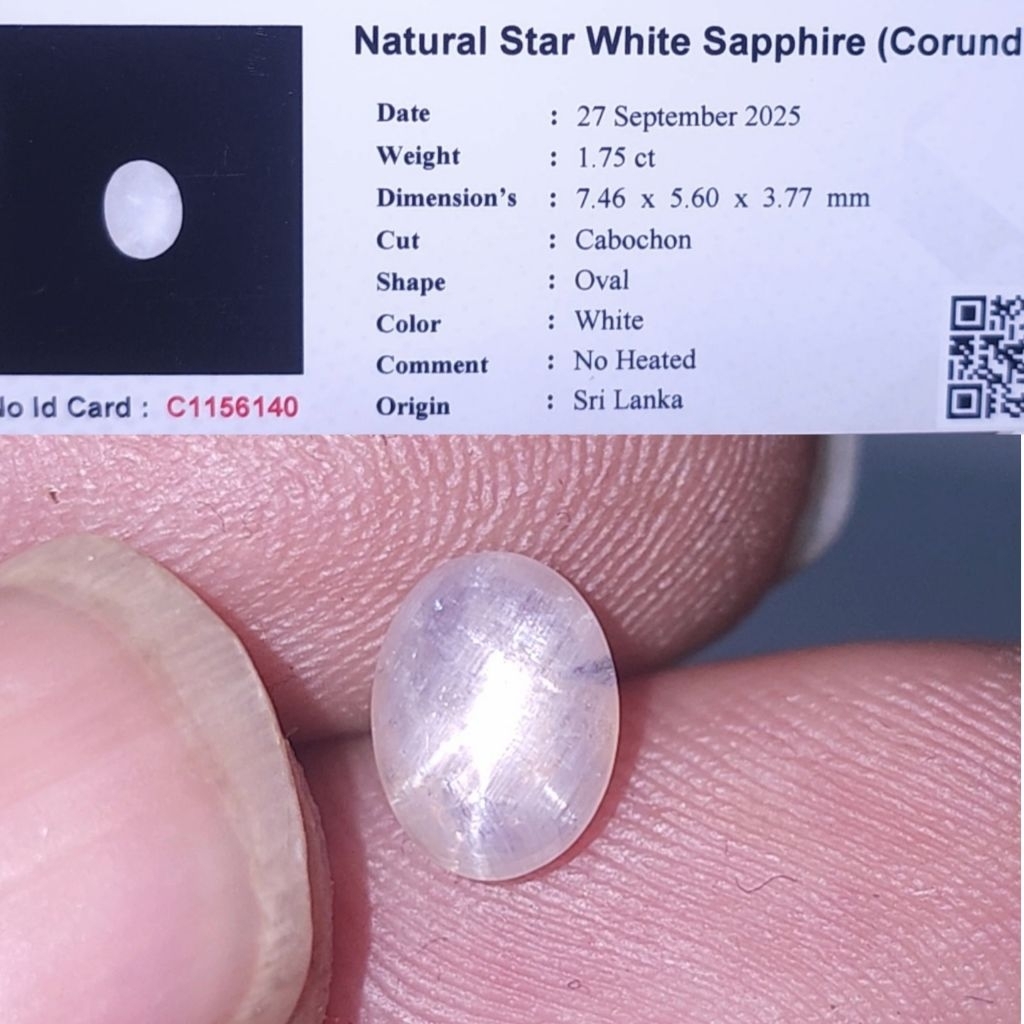 natural white sapphire star ceylon safir srilanka no treatment