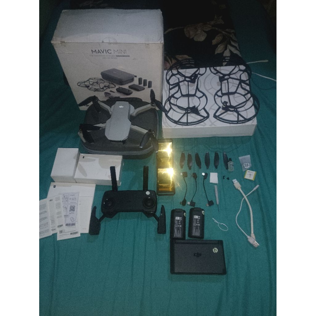 drone dji mevic mini seken kombo lengkap, 3 batre