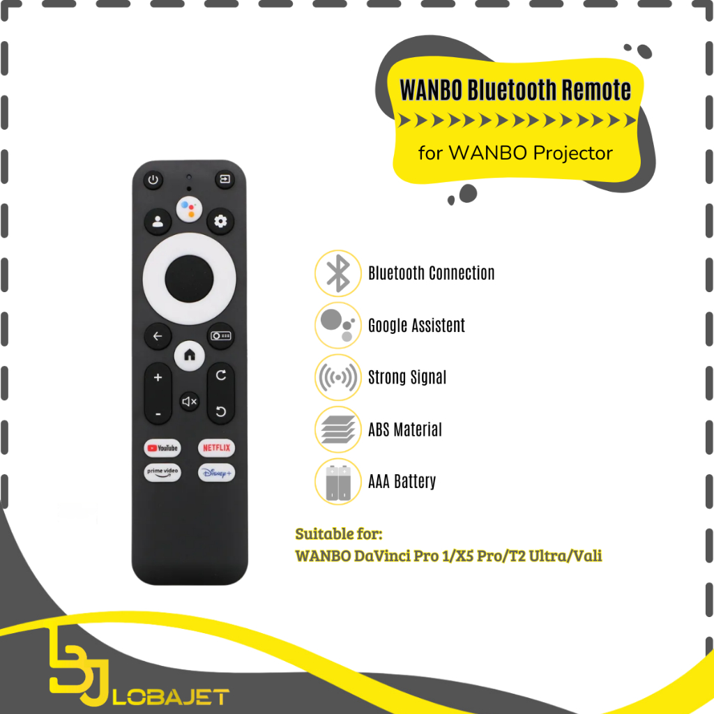 WANBO Bluetooth Remote for Projector WANBO DaVinci Pro 1 - X5 Pro - T2 Ultra - Vali