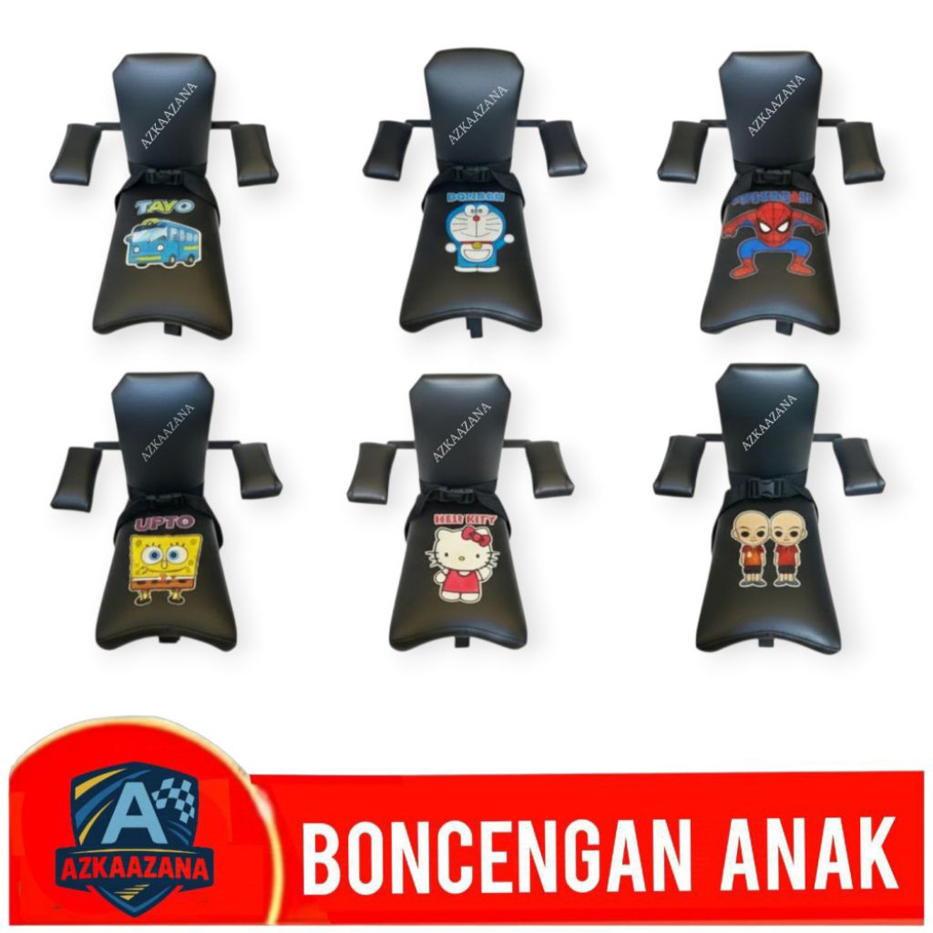 Sandaran Besi Jok Boncengan Motor anak PLUS SABUK PENGAMAN