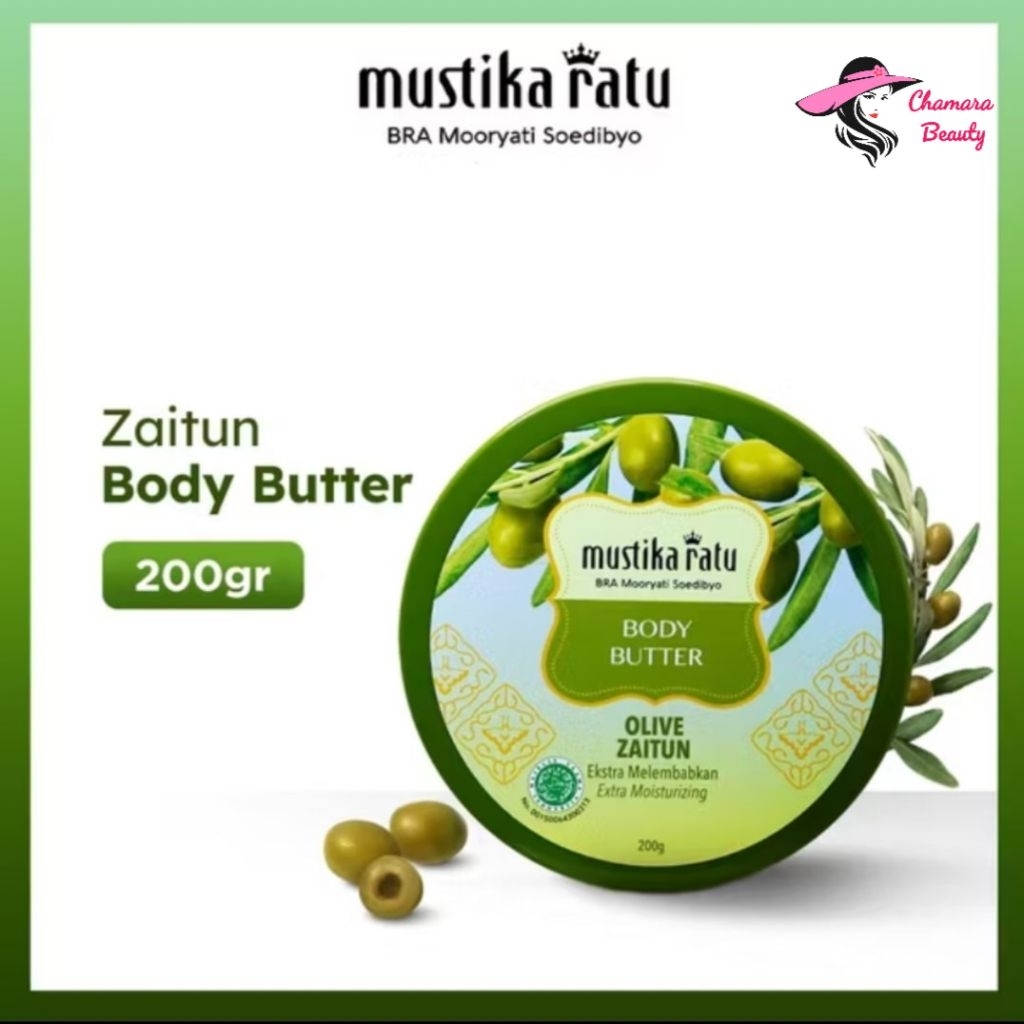 Body Butter Mustika Ratu Zaitun 200g,Body Lotion Mustika ratu,Body Cream Mustika ratu