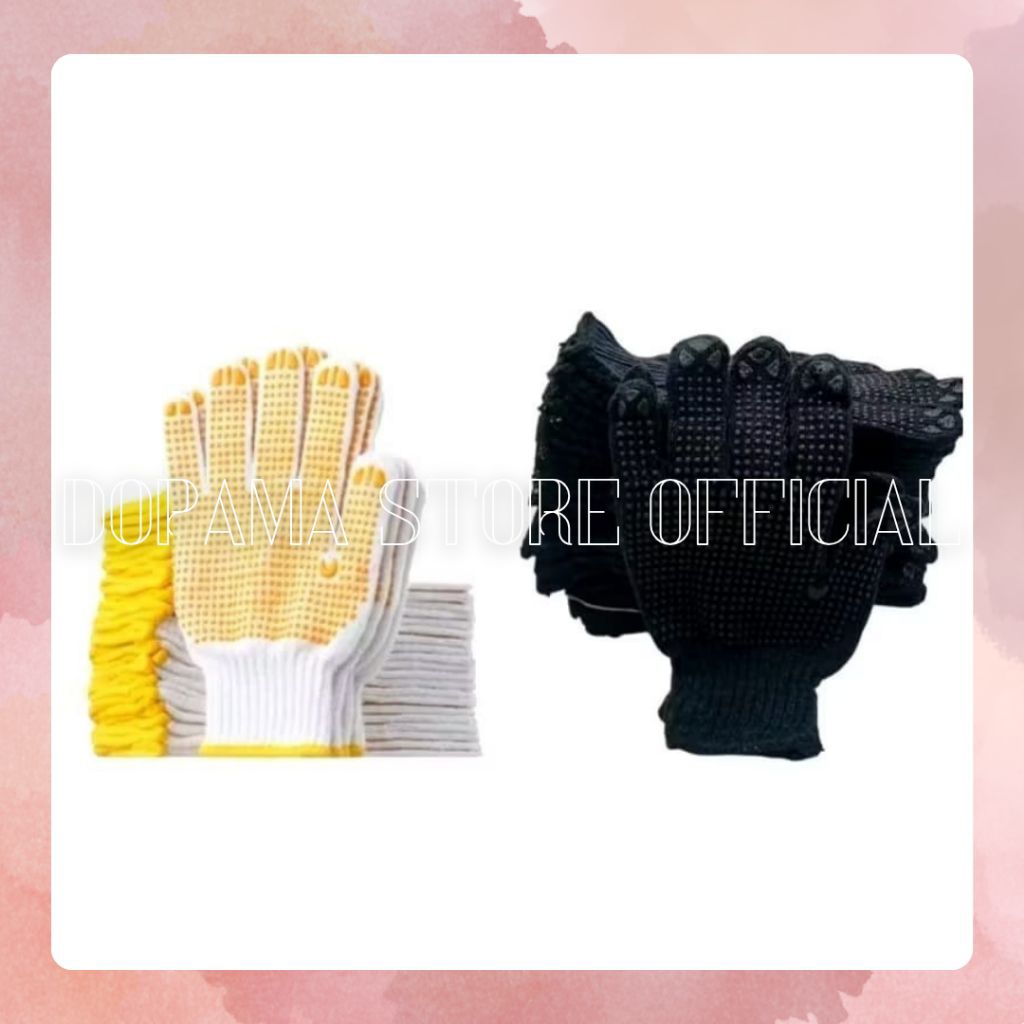 Sarung Tangan Anti Slip |Sarung Tangan Kerja |Sarung Tangan Kain |Grosir dan Eceran (g)